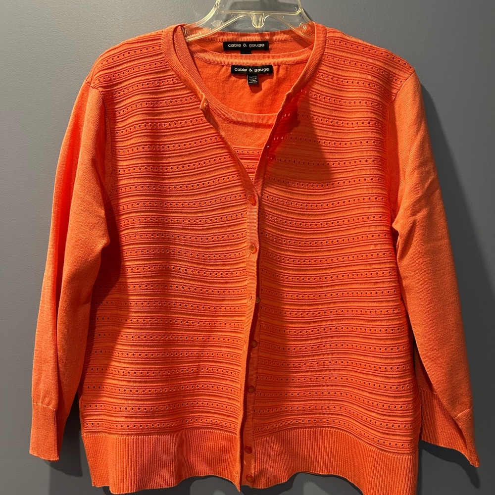 Cable & Gauge Vibrant Orange Twin Set